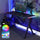 Lumio 110cm LED Gaming Desk with Full Mousepad - Carbon Black RGB